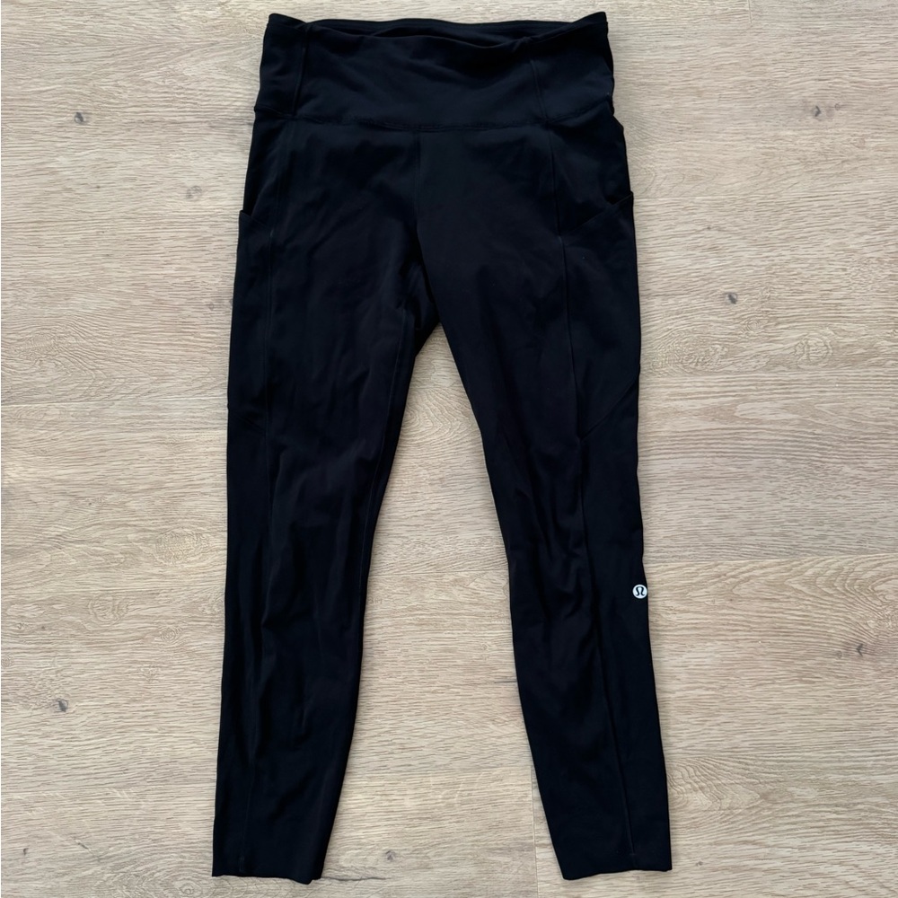 Lululemon Fast & Free 25” Leggings Tights Size 8 Black